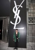 BigBang G Dragon green sequin jacket - Saint Laurent by Hedi Slimane show Paris Fashion Week Menswear Spring Summer 2015 PFW